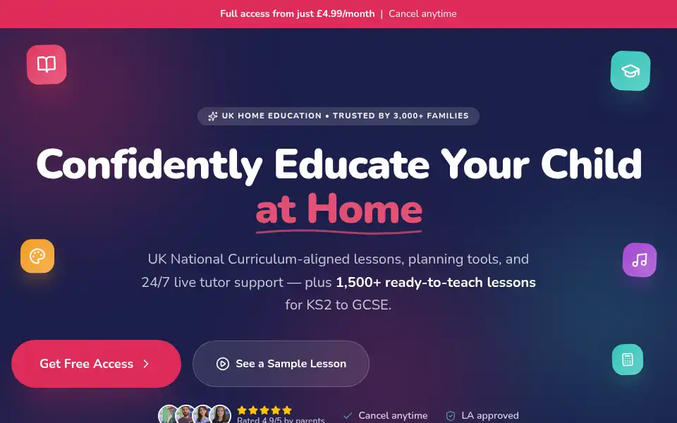 Screenshot of happyhomeeducation.org