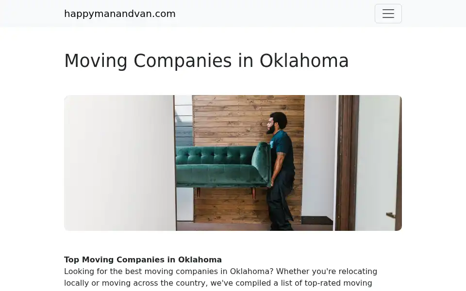Screenshot of happymanandvan.com