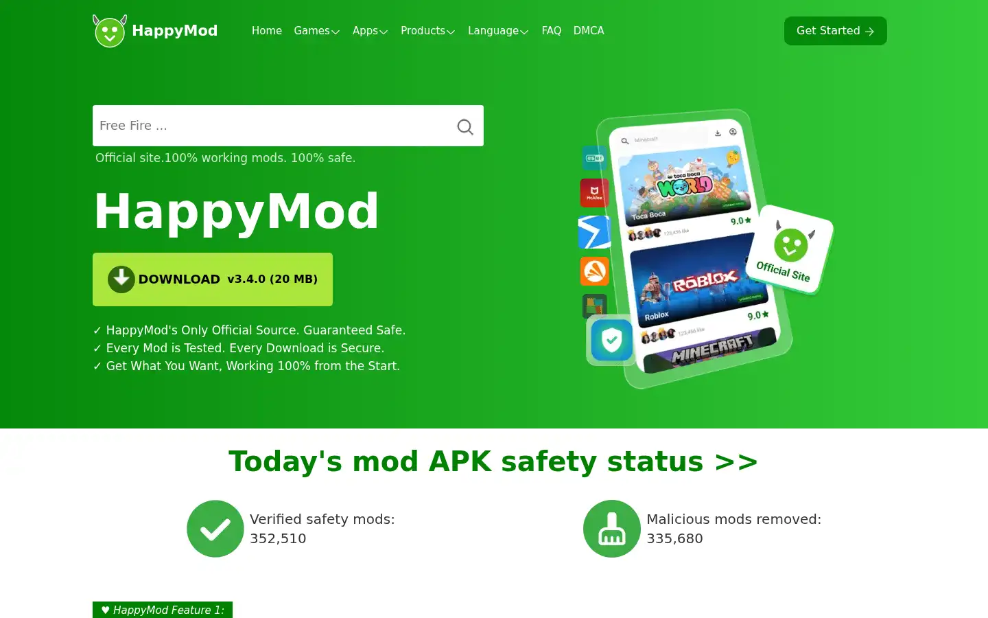 Screenshot of happymod.to