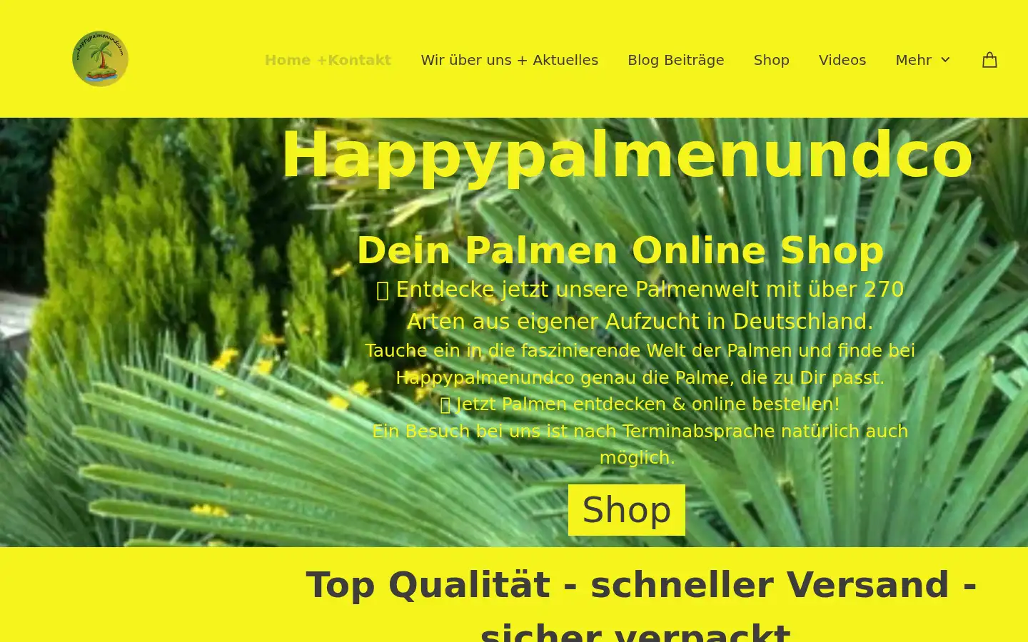 Screenshot of happypalmenundco.com
