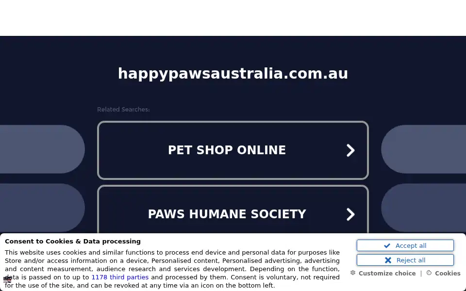 Screenshot of happypawsaustralia.com.au
