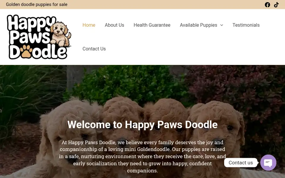Screenshot of happypawsdoodle.com