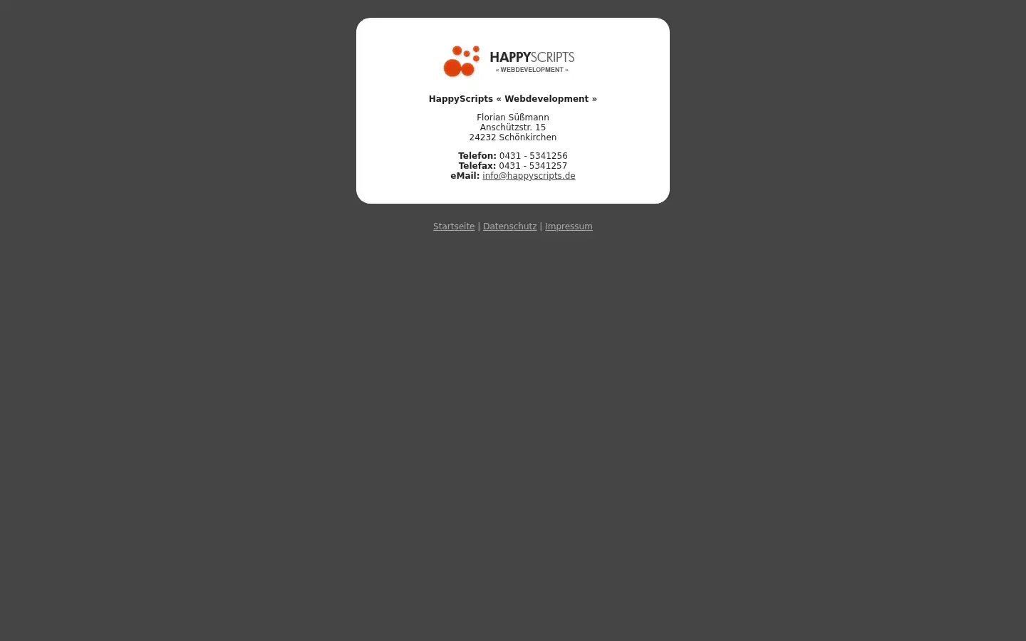 Screenshot of happyscripts.de