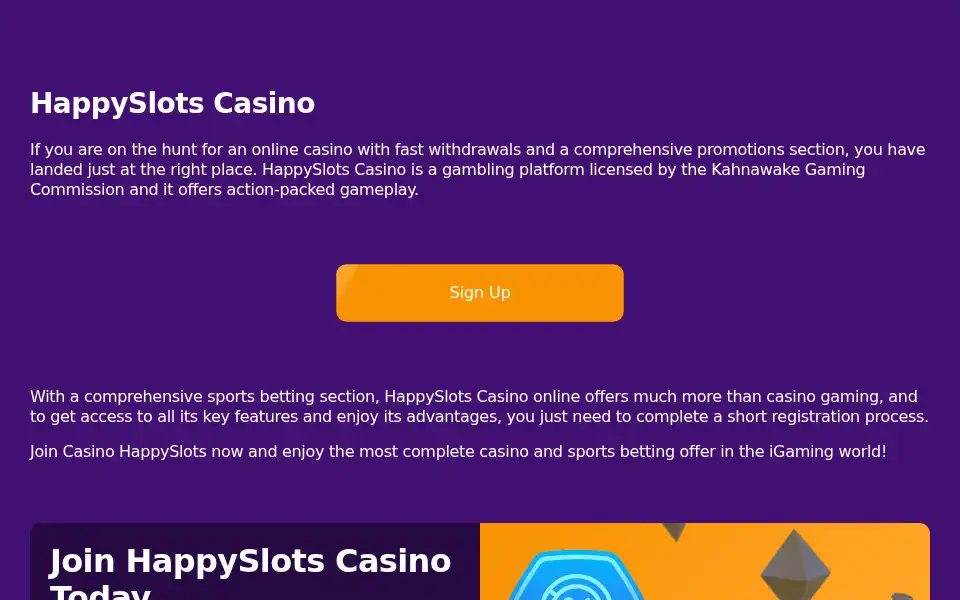 Screenshot of happyslots.org