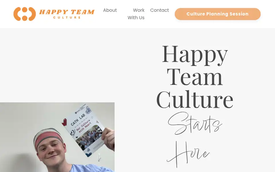 Screenshot of happyteamculture.com