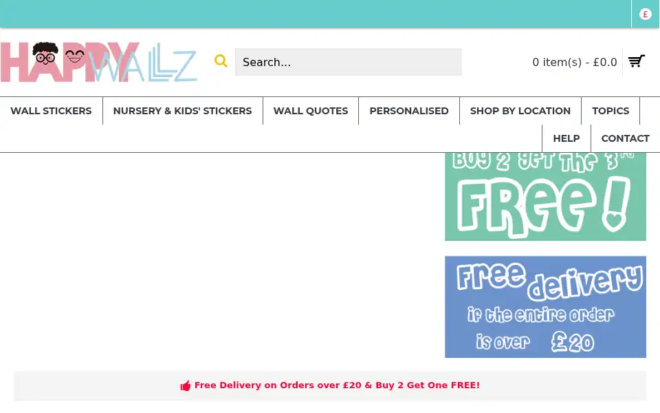 Screenshot of happywallz.co.uk
