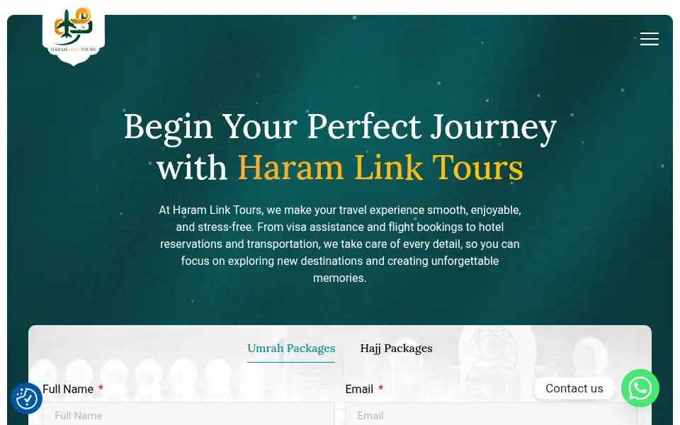 Screenshot of haramlinktours.com