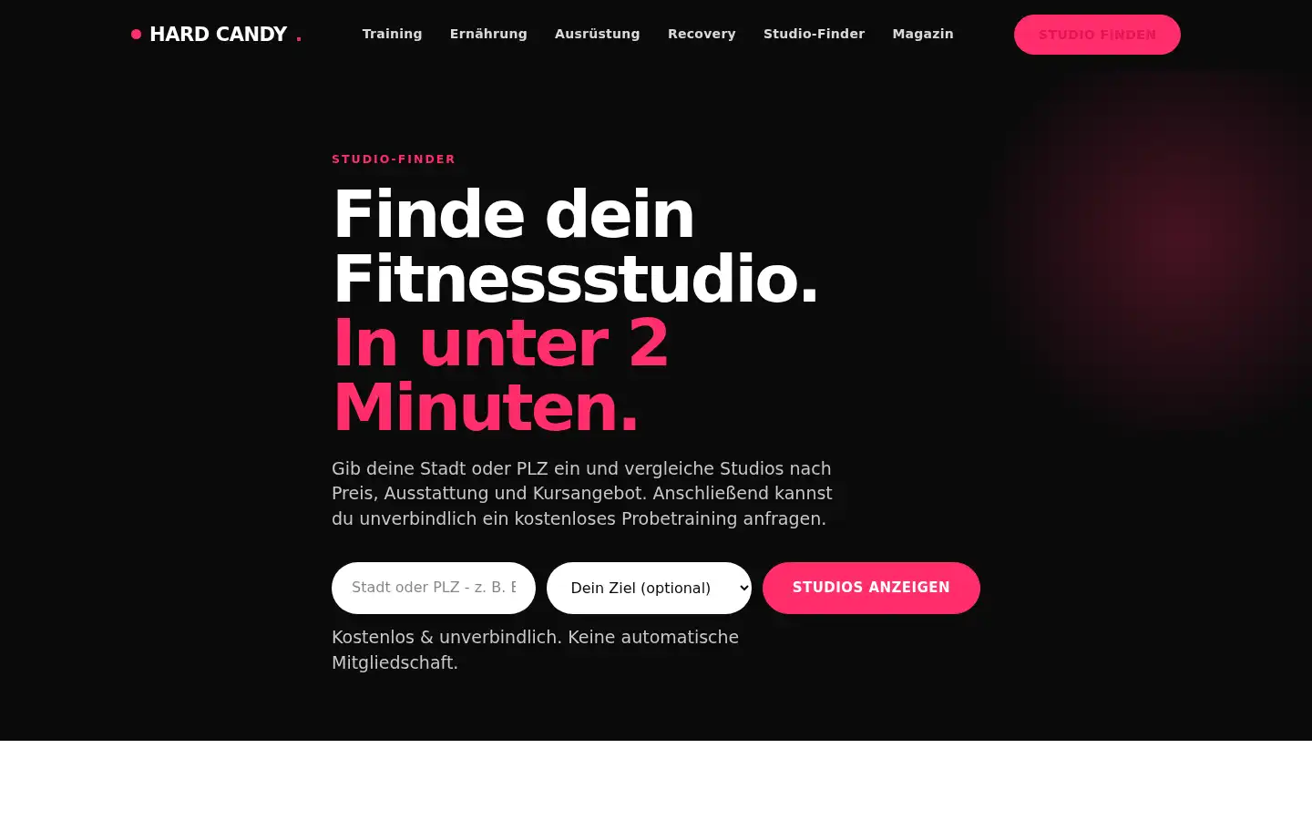 Screenshot of hardcandyfitness.de