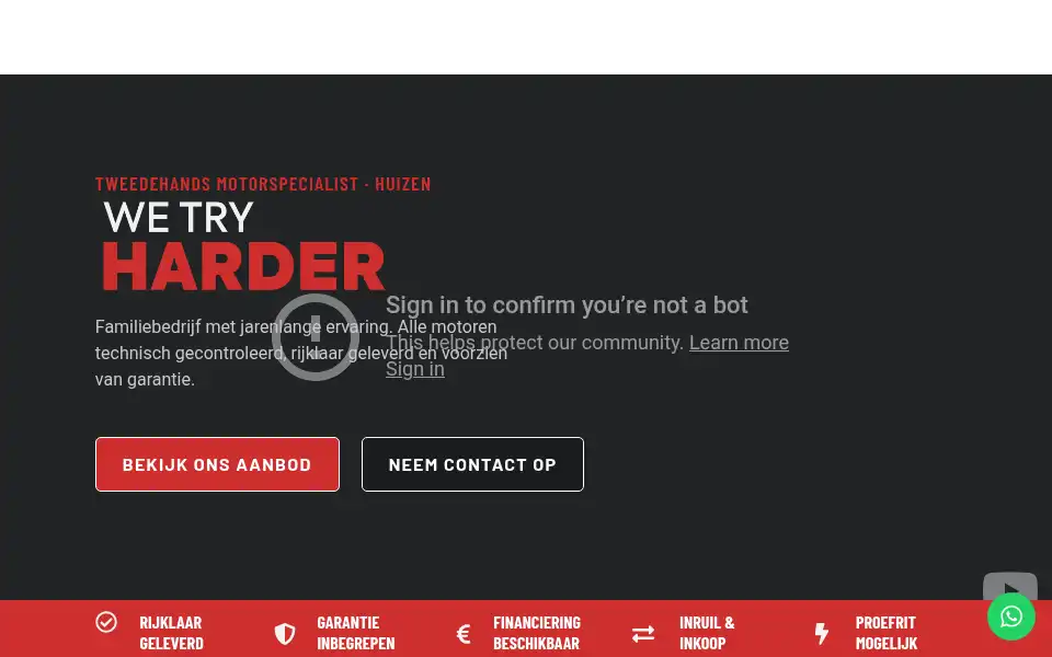 Screenshot of hardermotoren.nl