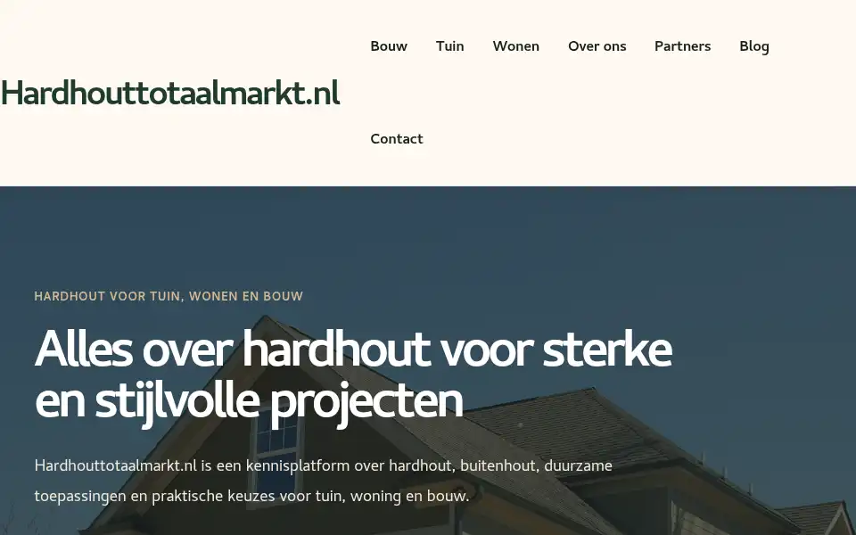Screenshot of hardhouttotaalmarkt.nl