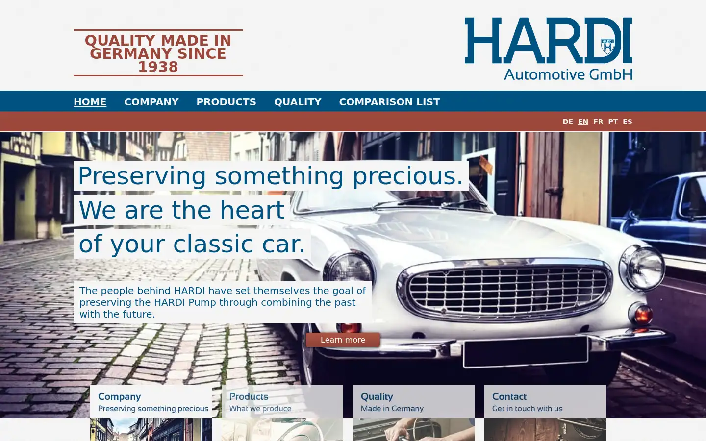 Screenshot of hardi-automotive.com