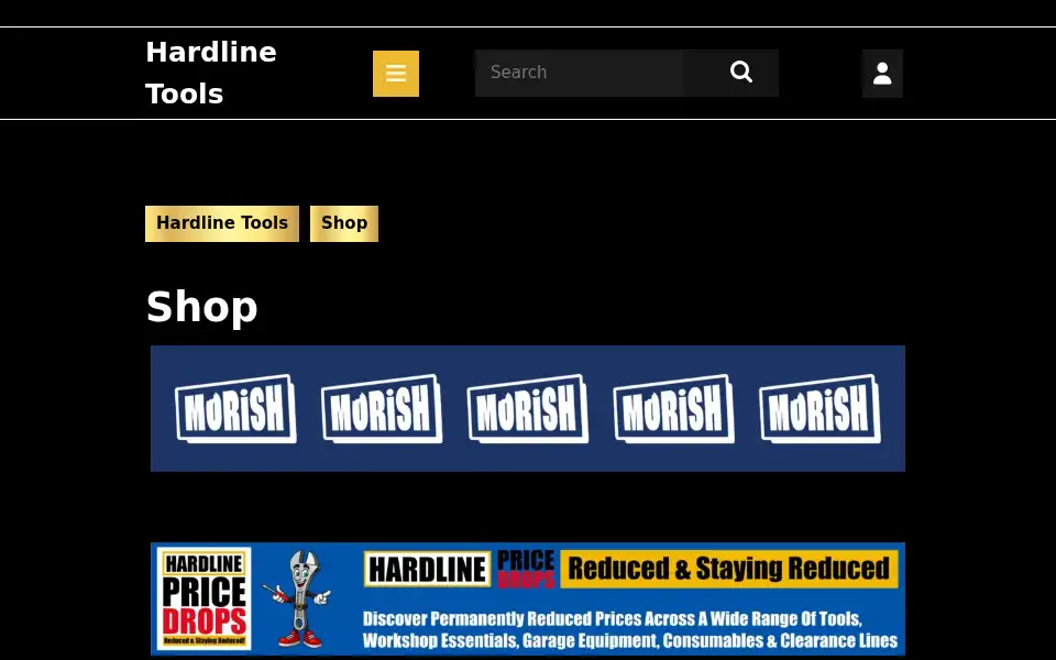 Screenshot of hardlinetools.co.uk