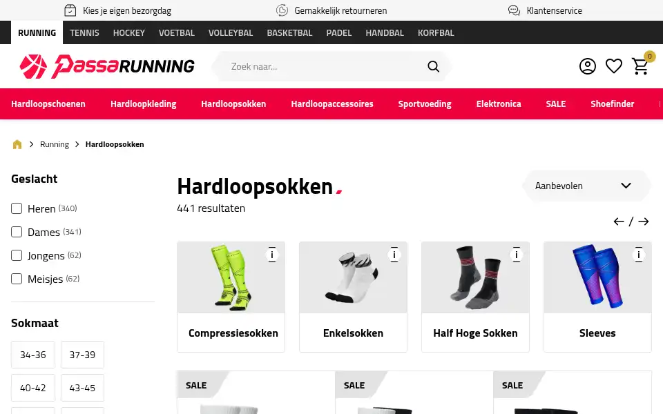 Screenshot of hardloopshop.nl