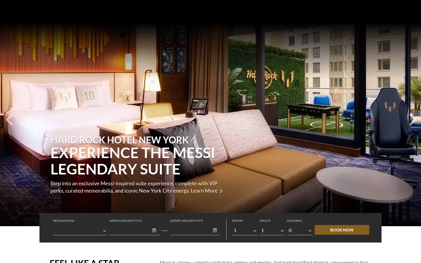 Screenshot of hardrockhotels.com