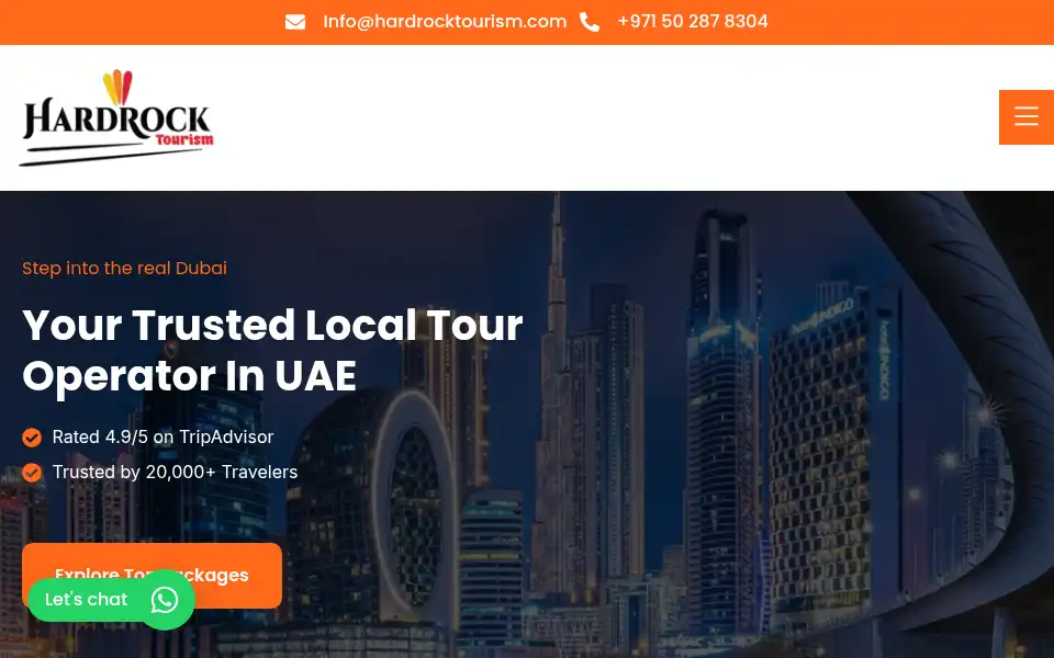 Screenshot of hardrocktourism.com