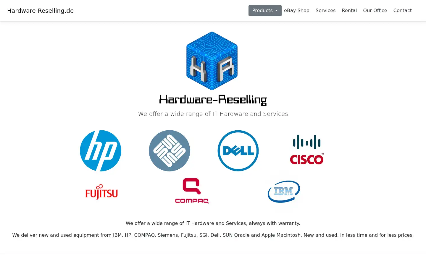 Screenshot of hardware-reselling.de