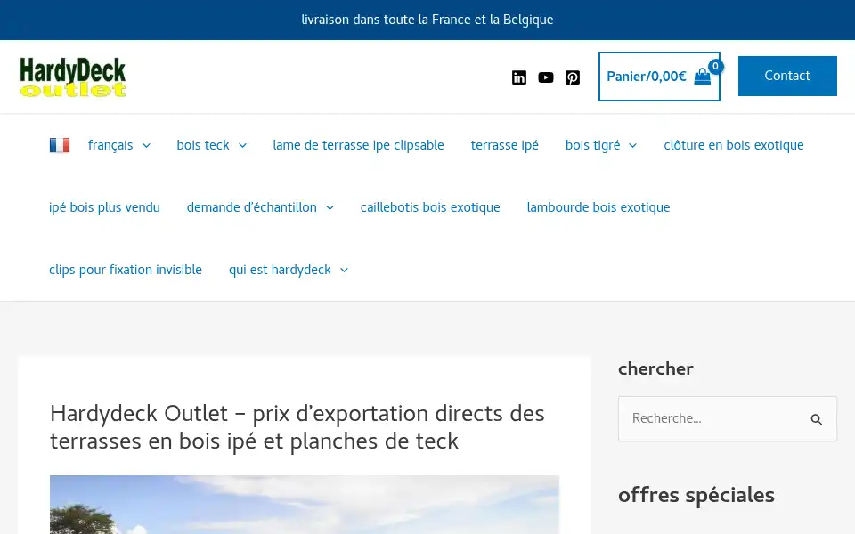 Screenshot of hardydeck.com