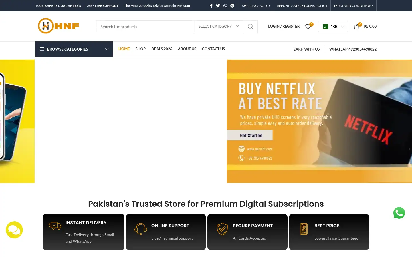 Screenshot of harisnf.com