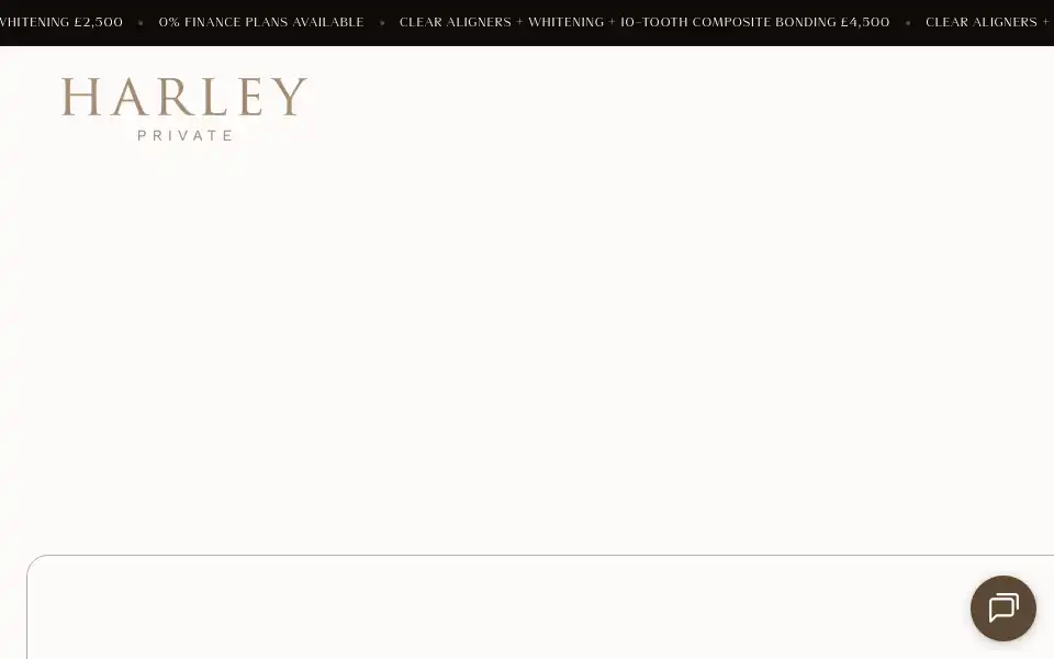 Screenshot of harleyprivatedental.co.uk