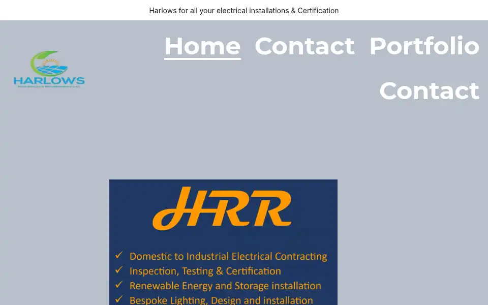 Screenshot of harlows-rr.co.uk