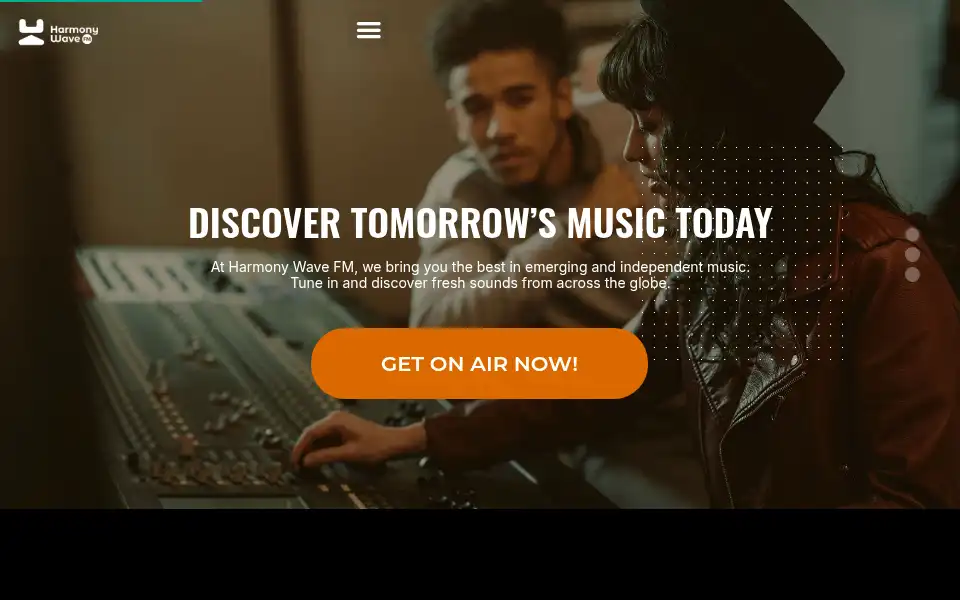 Screenshot of harmonywavefm.com