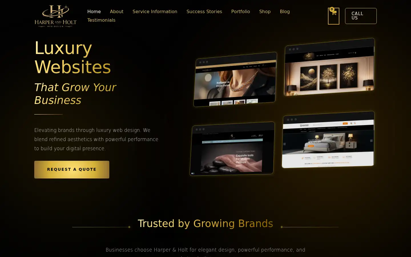 Screenshot of harperandholt.com