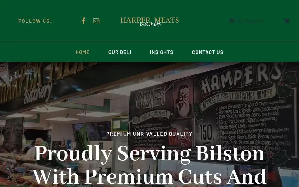 Screenshot of harpermeats.co.uk