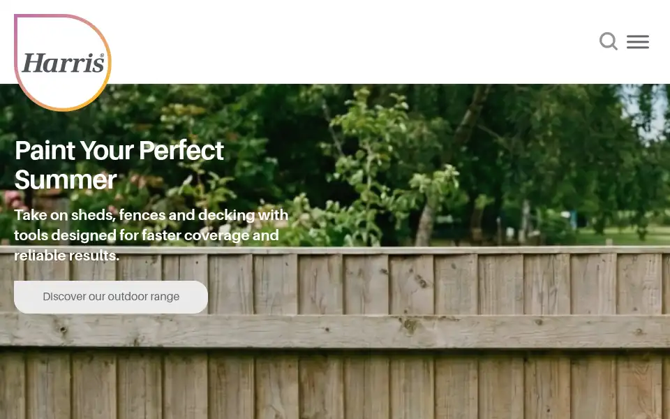 Screenshot of harrisbrushes.com