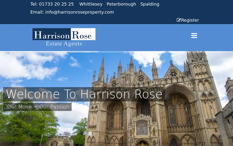 Screenshot of harrisonroseproperty.com