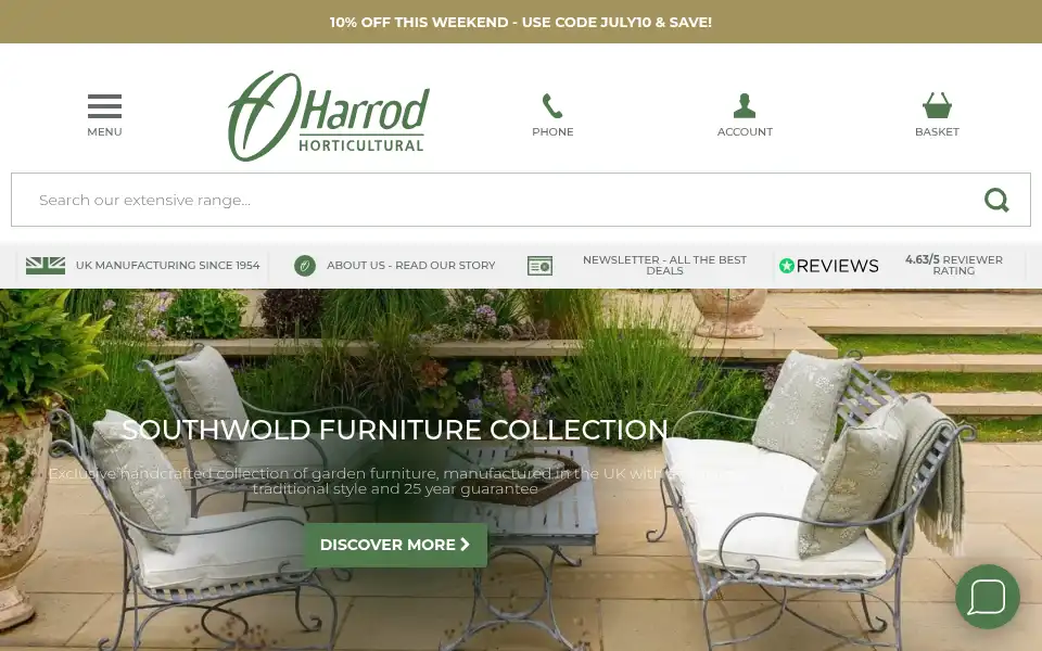 Screenshot of harrodhorticultural.com