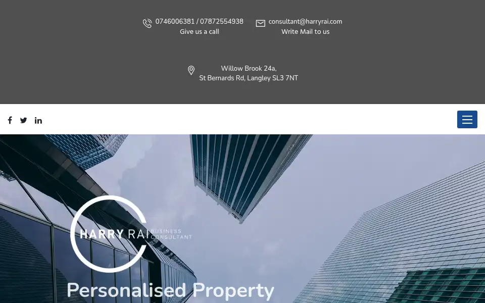 Screenshot of harryrai.com