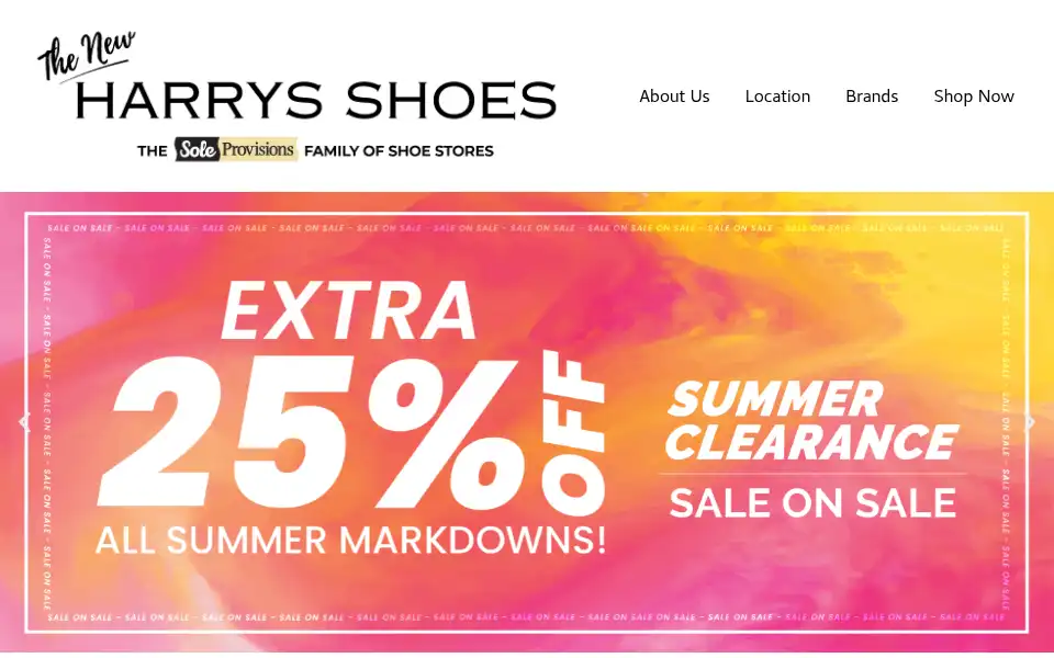 Screenshot of harrys-shoes.com