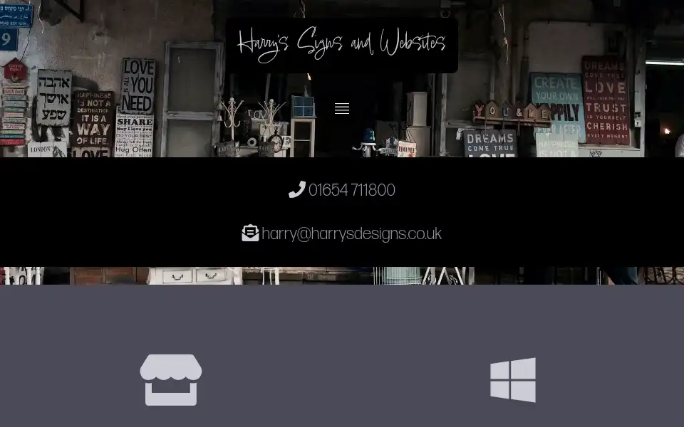 Screenshot of harrysdesigns.co.uk