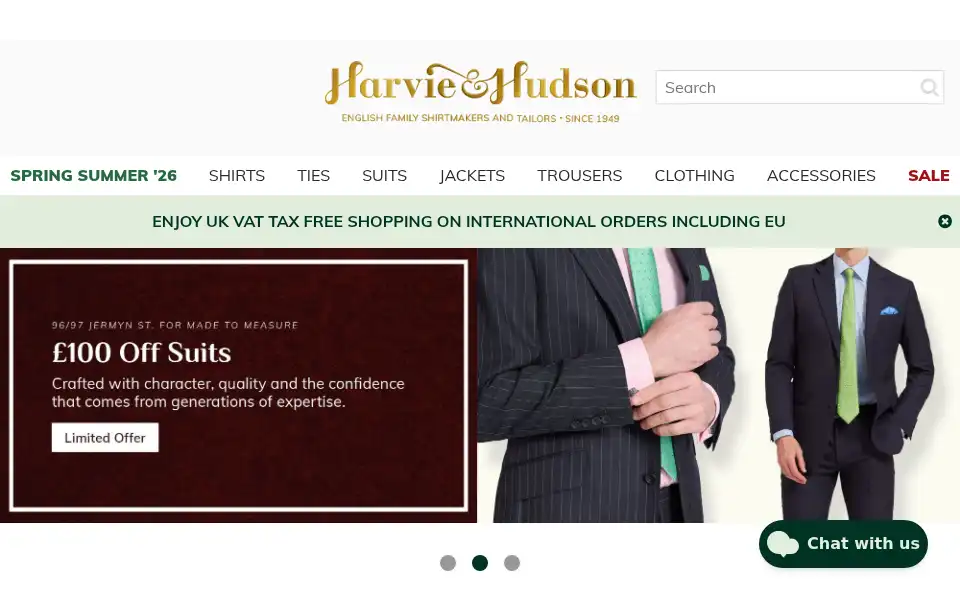Screenshot of harvieandhudson.com