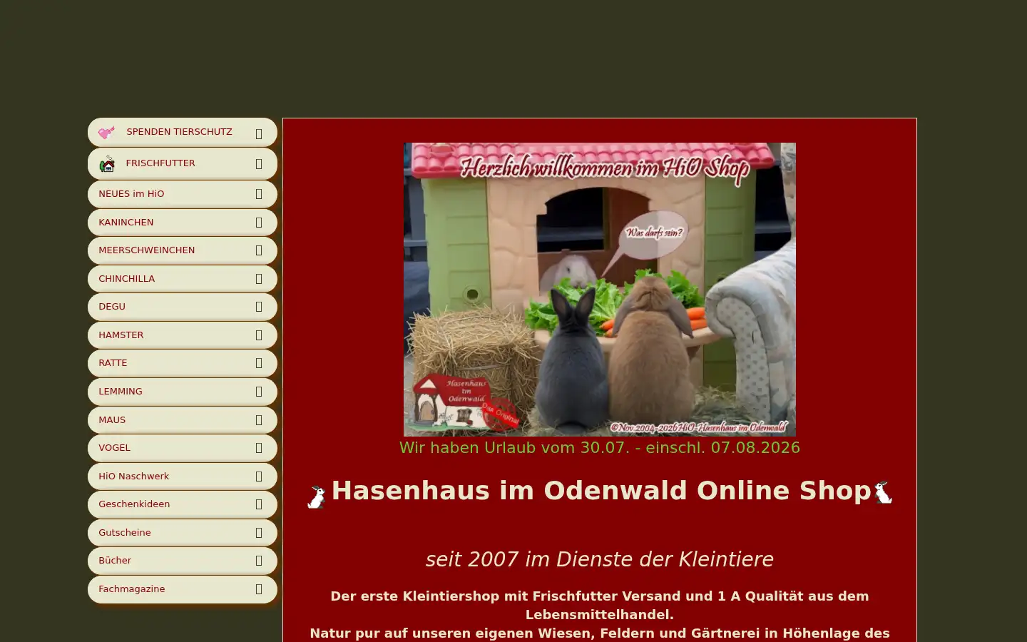 Screenshot of hasenhaus-im-odenwald.de