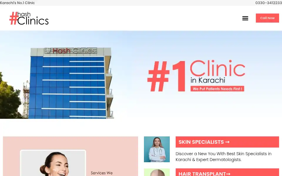 Screenshot of hashclinics.pk