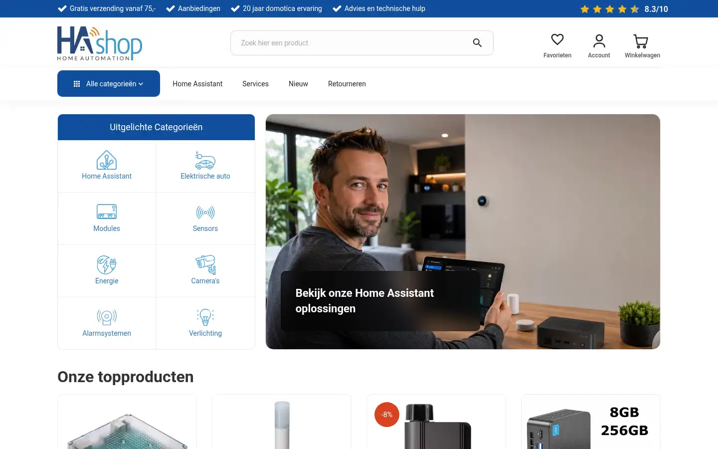 Screenshot of hashop.nl