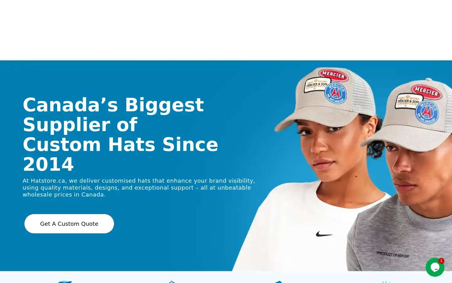 Screenshot of hatstore.ca