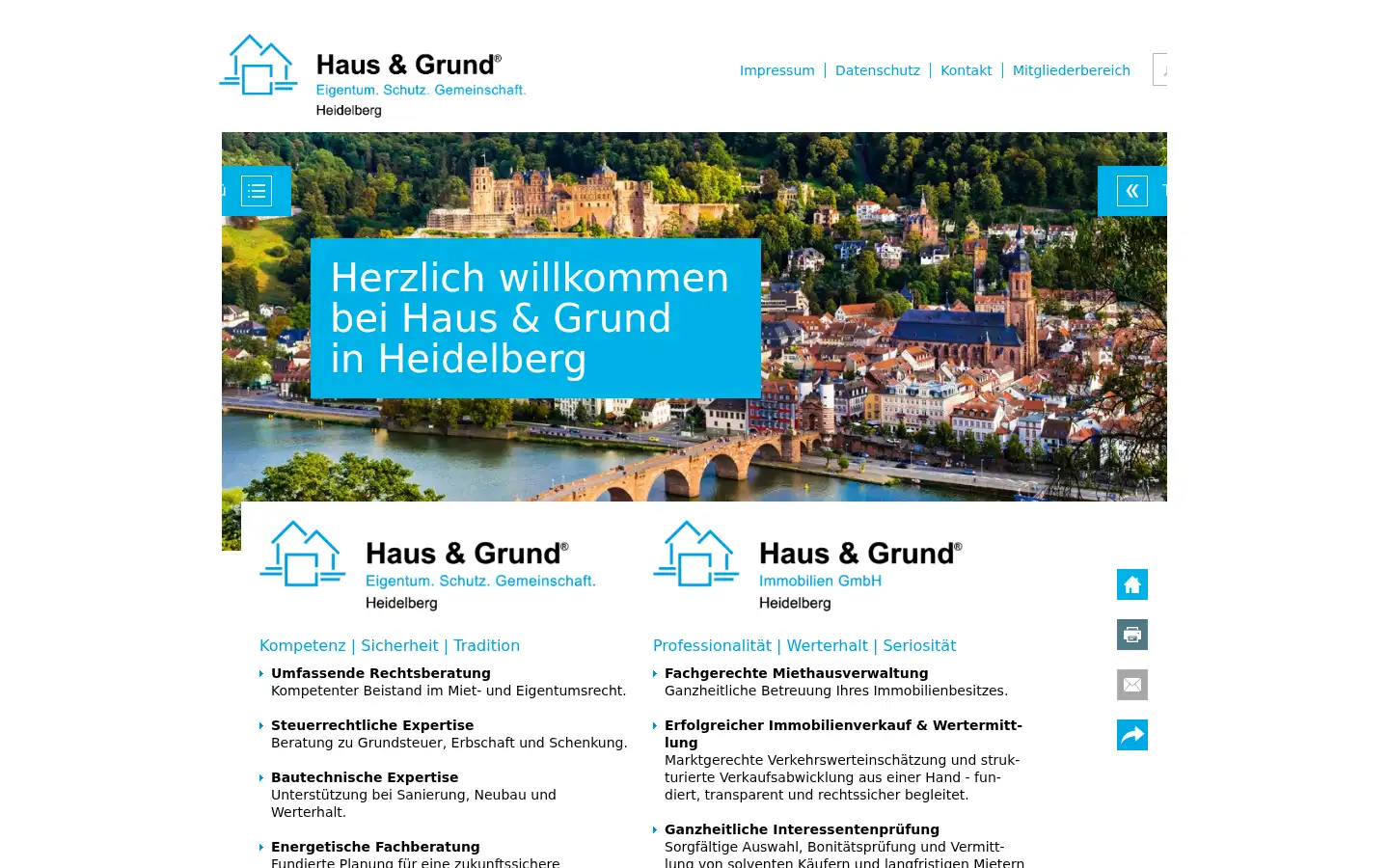 Screenshot of haus-und-grund-heidelberg.de