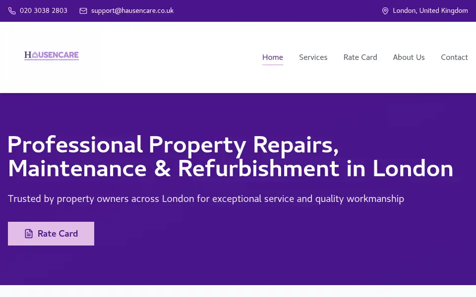 Screenshot of hausencare.co.uk