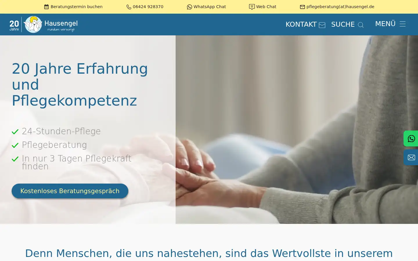 Screenshot of hausengel.de