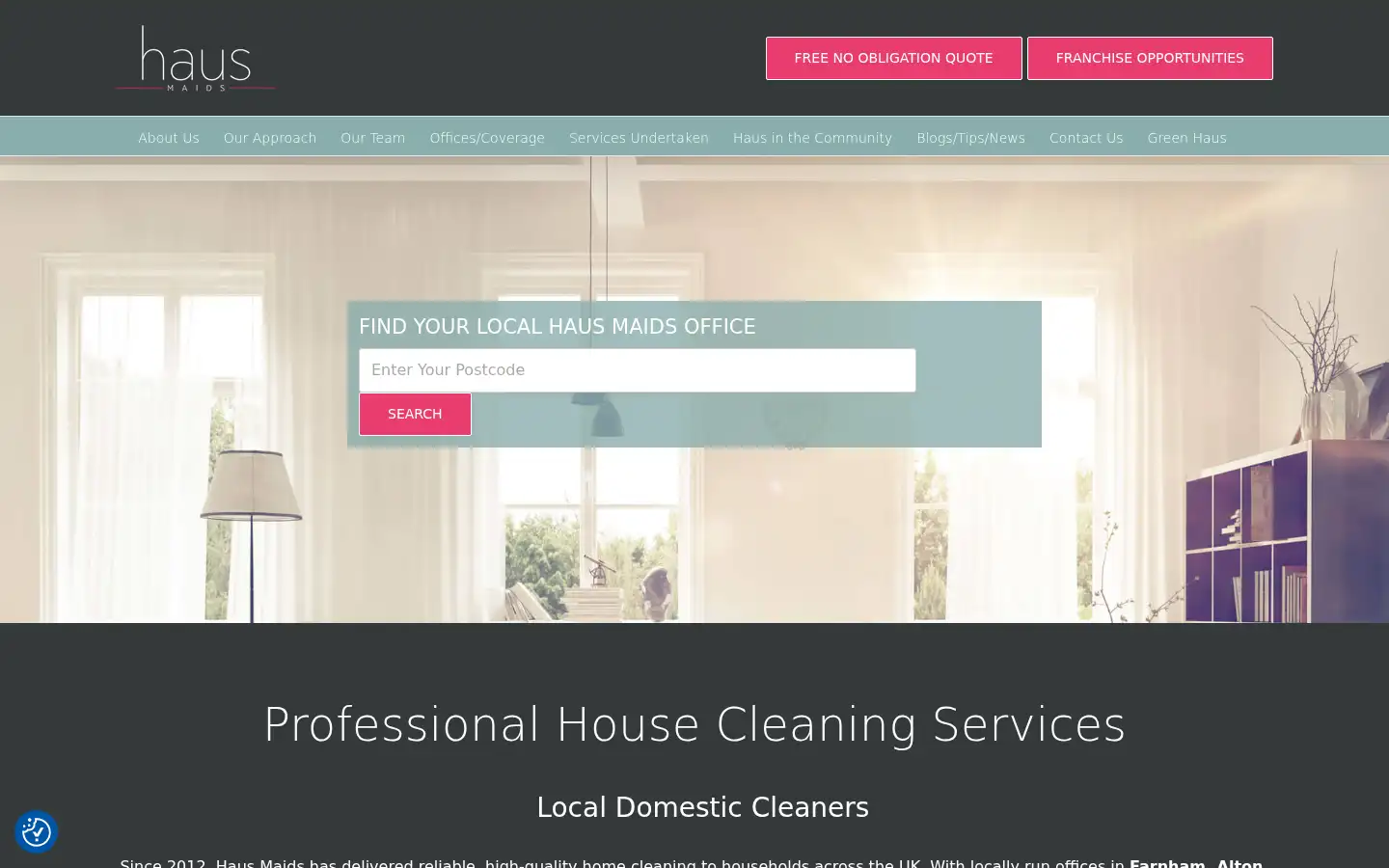 Screenshot of hausmaids.co.uk