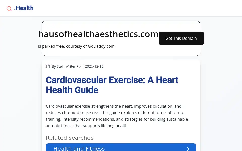 Screenshot of hausofhealthaesthetics.com
