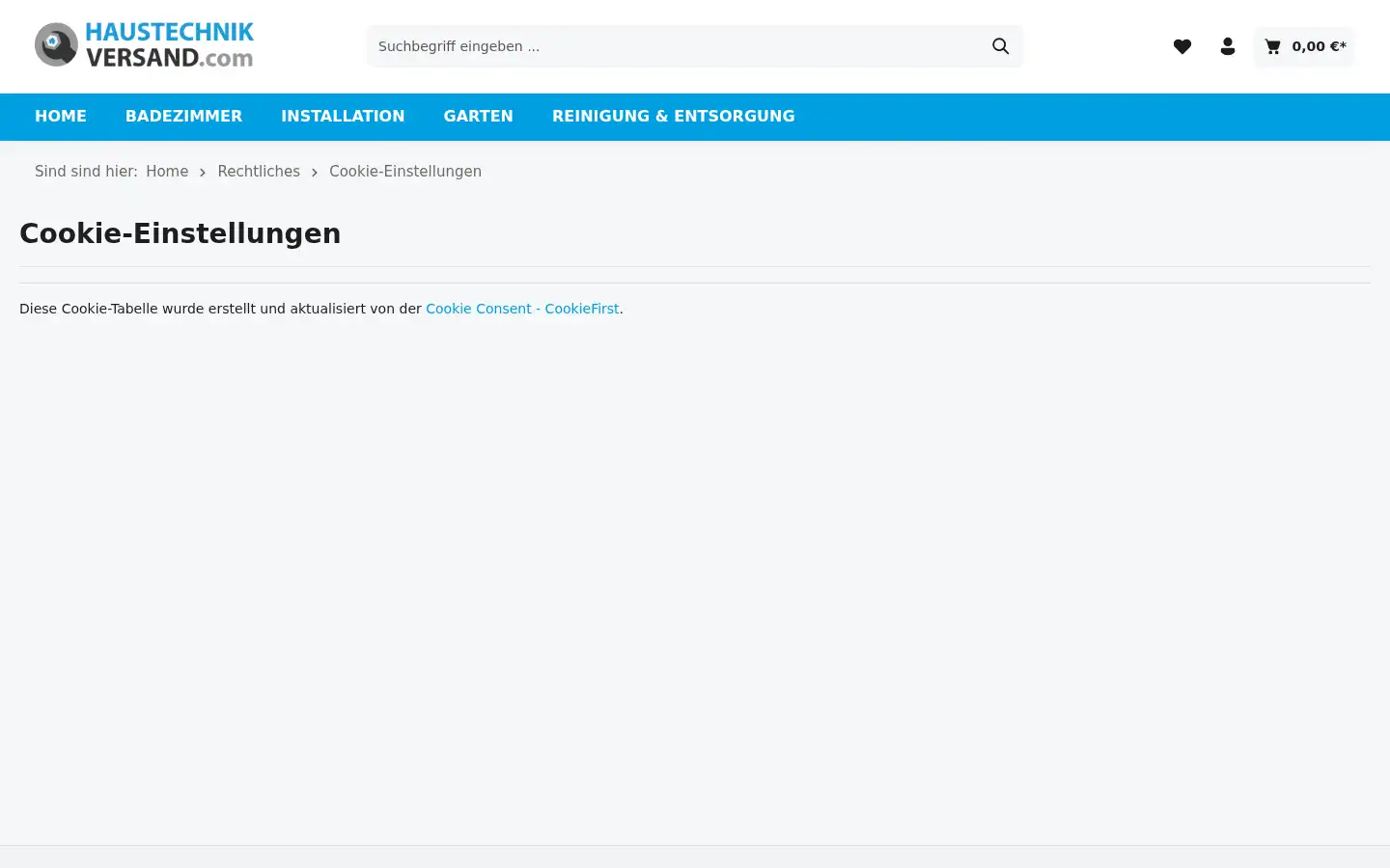 Screenshot of haustechnik-versand.com