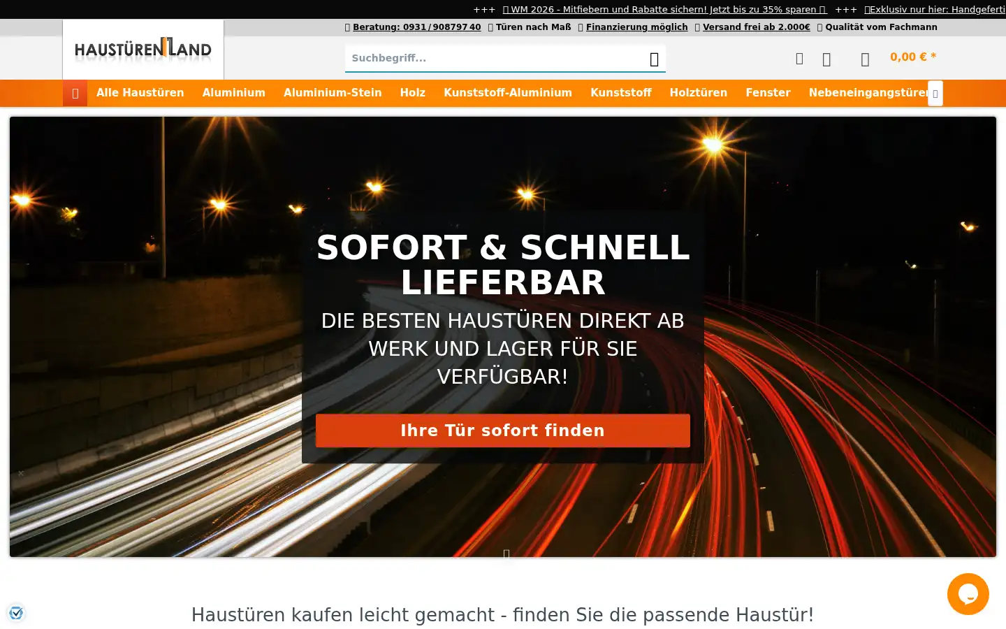 Screenshot of haustuerenland.de