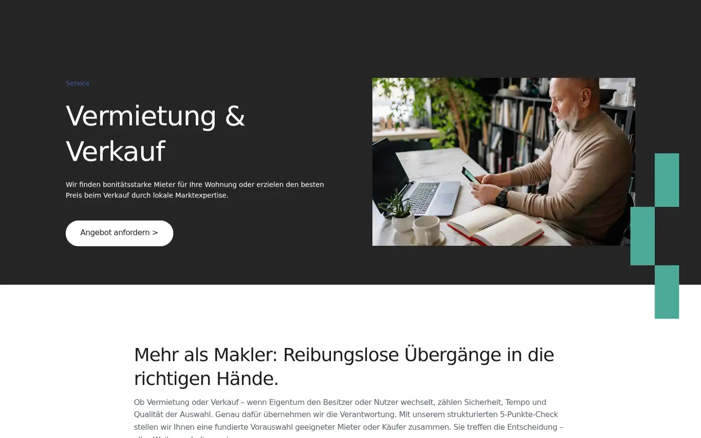 Screenshot of hausverwaltung-weiher.de