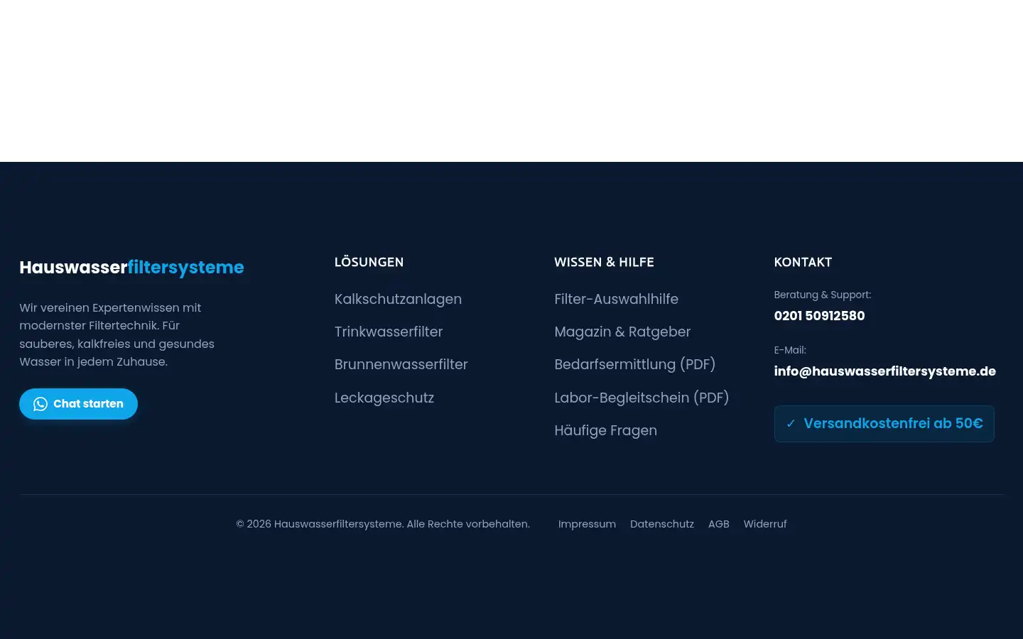 Screenshot of hauswasserfiltersysteme.de