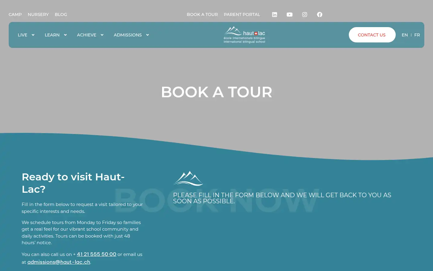 Screenshot of haut-lac.ch