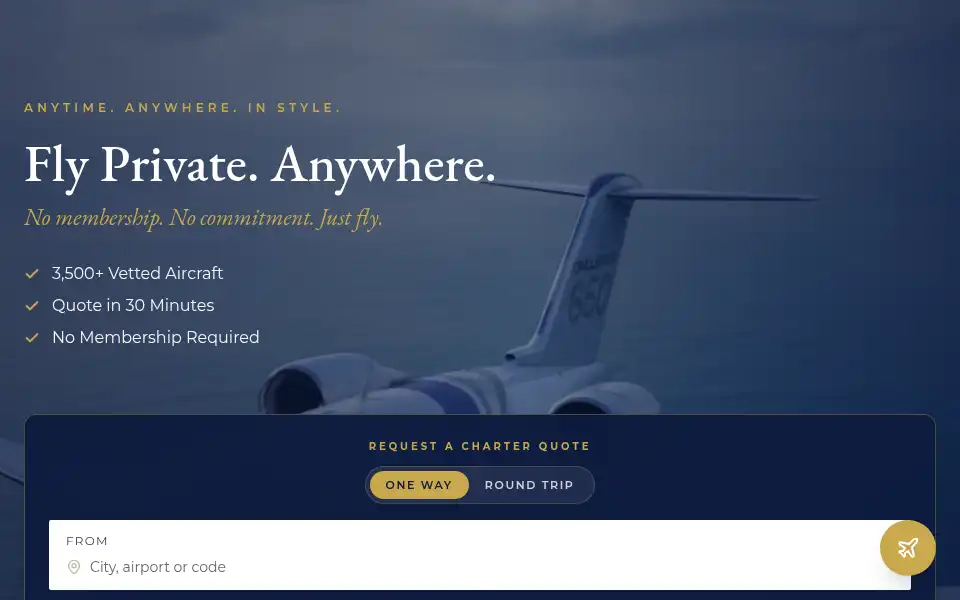 Screenshot of hautejets.com