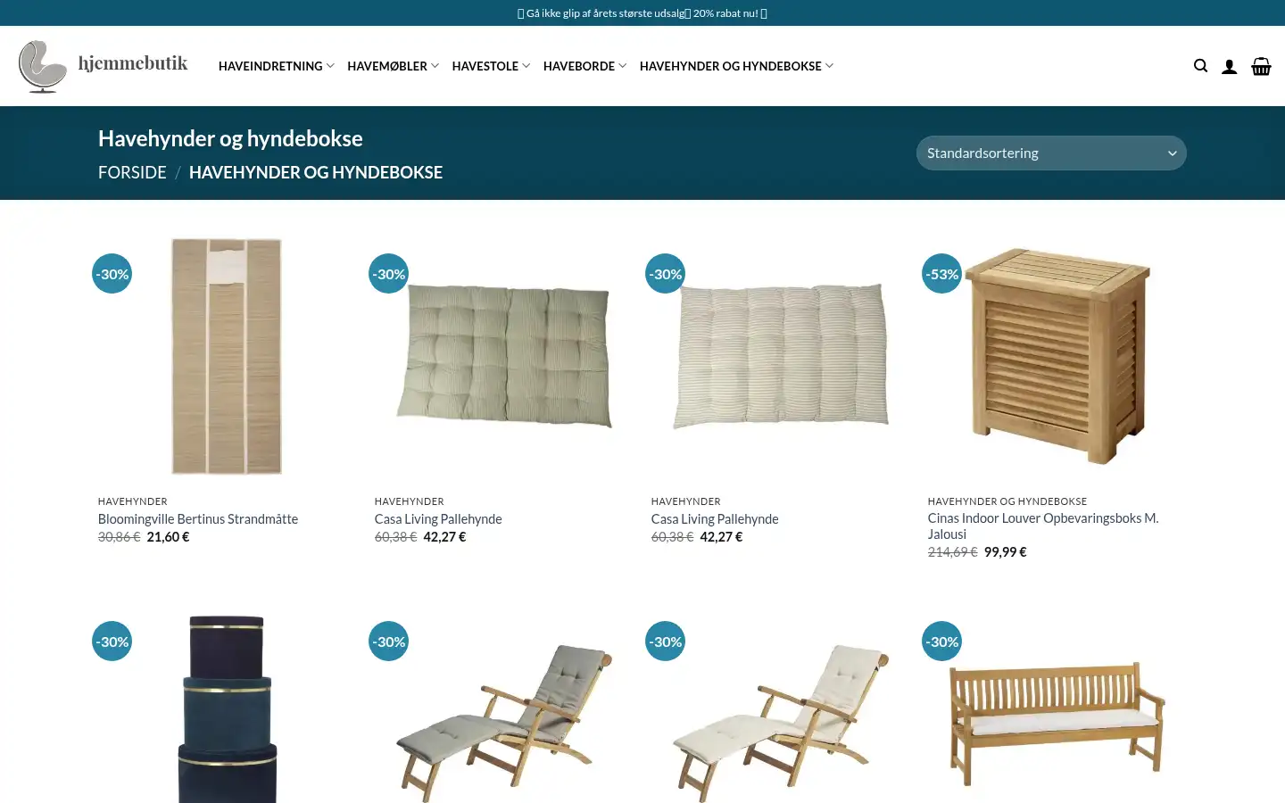 Screenshot of havemoblersalg.com